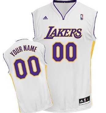 Men & Youth Customized Los Angeles Lakers White Jersey->customized nba jersey->Custom Jersey
